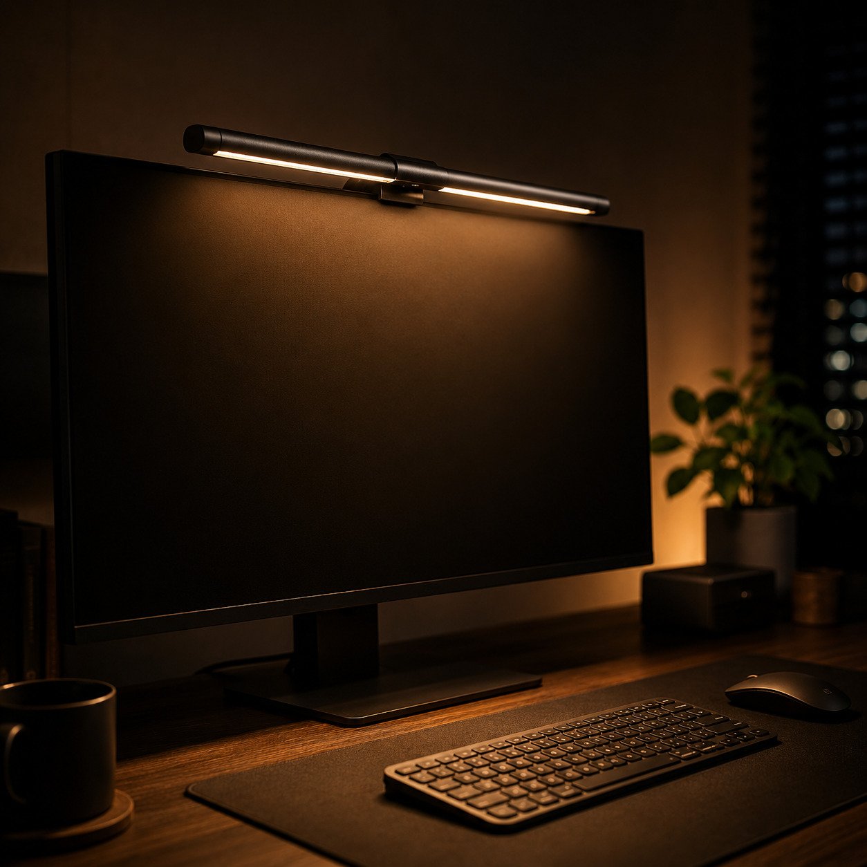 Barra de luz cálida para monitor